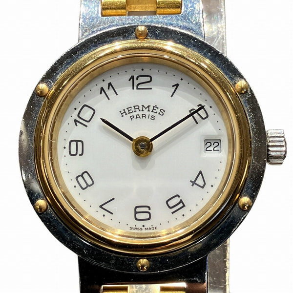 Hermes Clipper Stainless Steel Wristwatch