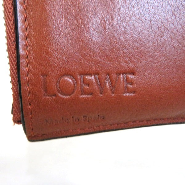 Loewe Small Vertical Leather Wallet Blue Black in Good Condition