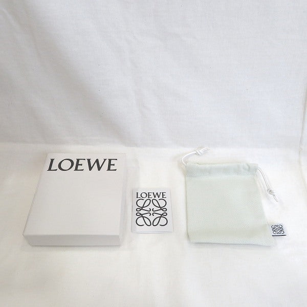 Loewe Small Vertical Leather Wallet Blue Black in Good Condition