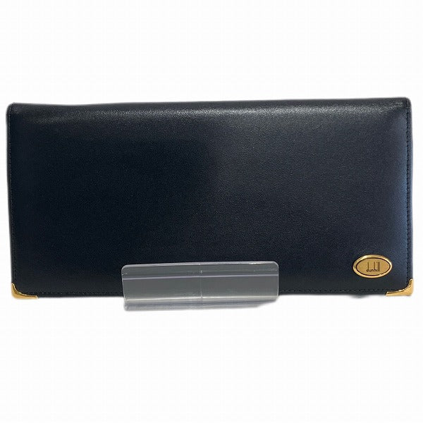 Dunhill Black Leather Bifold Long Wallet in Great Condition