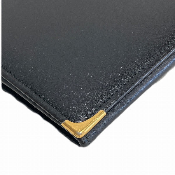 Dunhill Black Leather Bifold Long Wallet in Great Condition