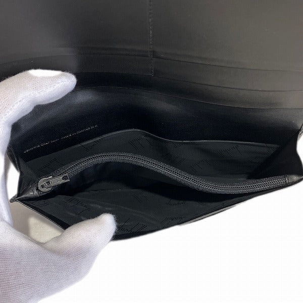 Dunhill Black Leather Bifold Long Wallet in Great Condition