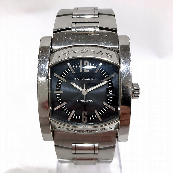 Bvlgari Assioma AA44S Automatic Navy Dial Stainless Steel Watch in Good Condition