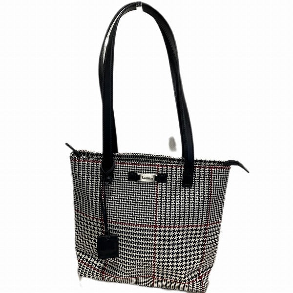 Ralph Lauren Glen Check Tote Bag Leather Cotton in Good Condition