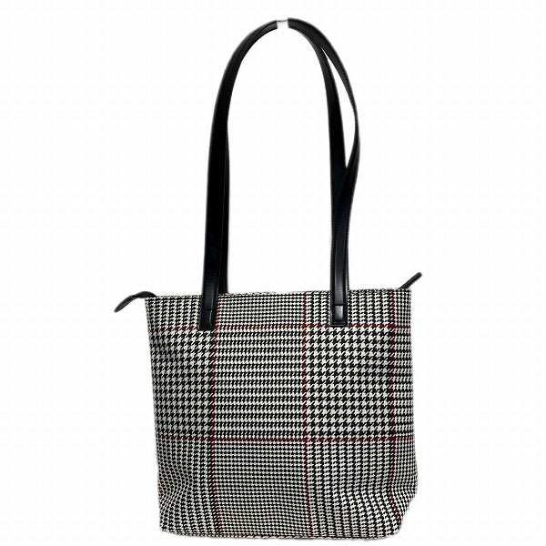 Ralph Lauren Glen Check Tote Bag Leather Cotton in Good Condition