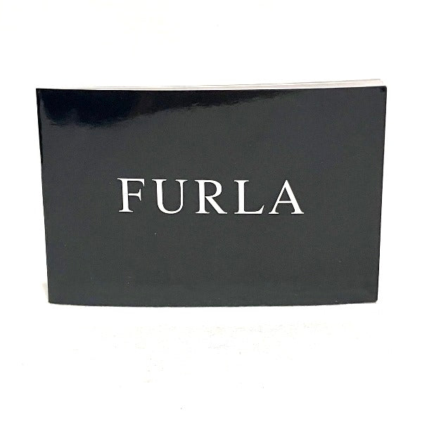 Furla Dark Brown Croc Embossed Leather Handbag in Good Condition