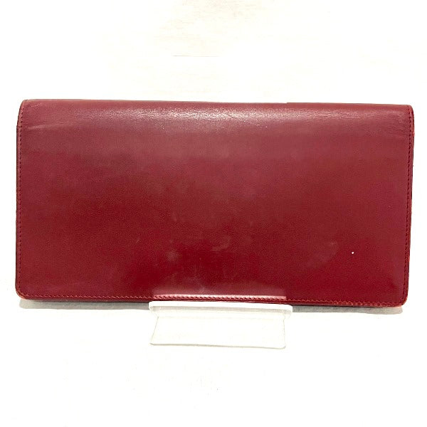 Cartier Must Line Bordeaux Leather Long Wallet in Good Condition