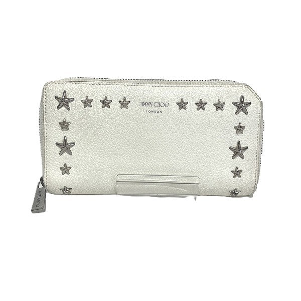 Jimmy Choo Leather Star Studs Long Wallet in Good Condition