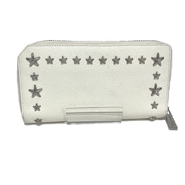 Jimmy Choo Leather Star Studs Long Wallet in Good Condition