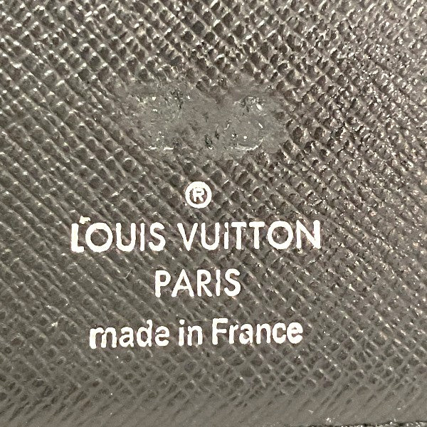 Louis Vuitton Damier Graphite Portefeuille Brazza Long Wallet N62665 in Good Condition