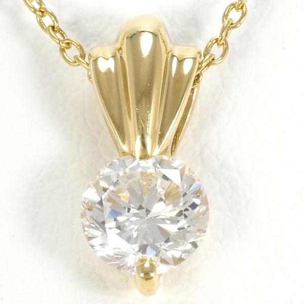 K18 Yellow Gold Diamond Necklace 0.572 SI1 in Excellent Condition