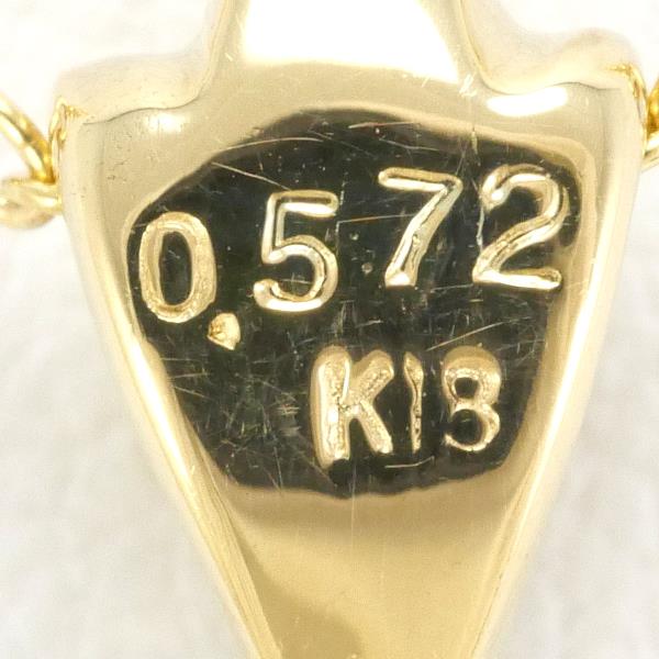 K18 Yellow Gold Diamond Necklace 0.572 SI1 in Excellent Condition