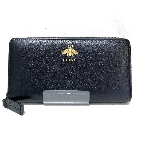 Gucci Leather Animalier Long Wallet 523667