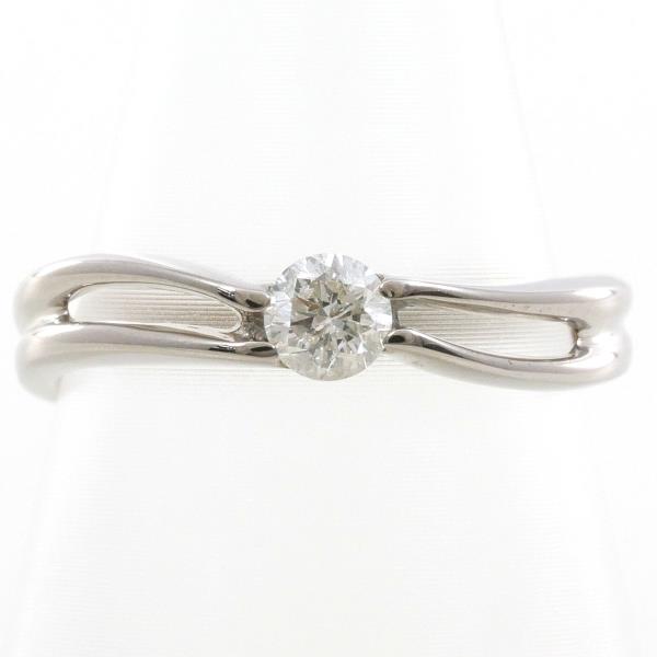 K18 White Gold Diamond Ring 7.5