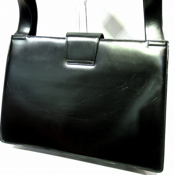 Salvatore Ferragamo Leather Black Tote Bag in Good Condition