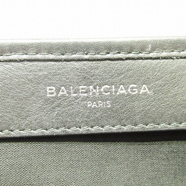 Balenciaga Canvas Leather Navy Cabas Tote Bag 339933 in Good Condition