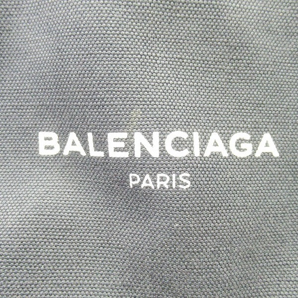 Balenciaga Canvas Leather Navy Cabas Tote Bag 339933 in Good Condition