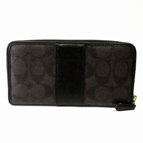 Coach Signature Round Zip Wallet F54630