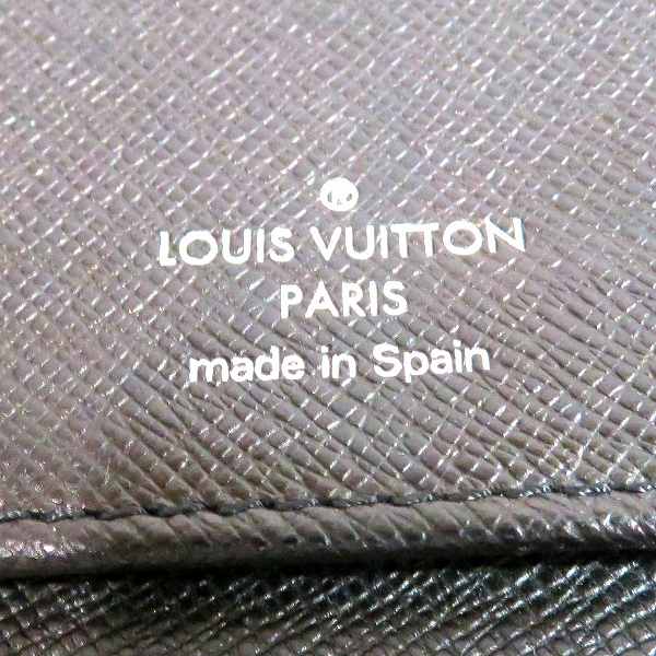 Louis Vuitton Damier Graphite Zippy Wallet Vertical N63095 in Fair Condition