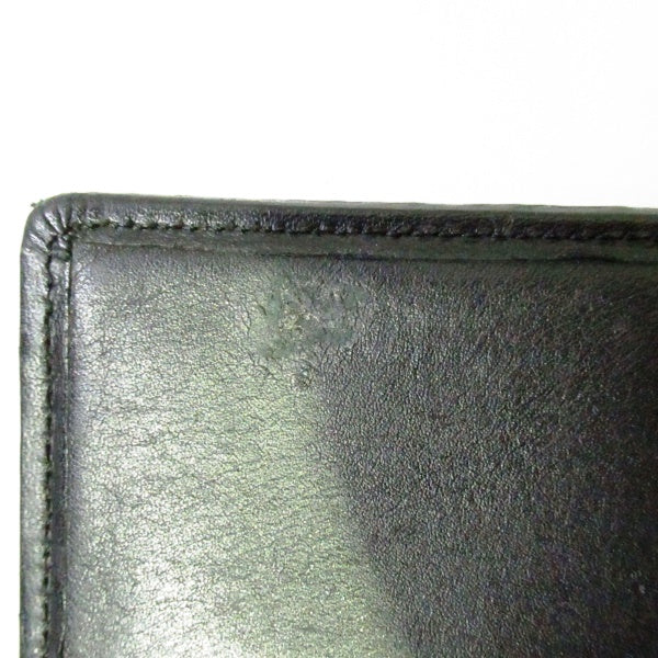 Burberry Wool Leather Bifold Long Wallet in Good Condition