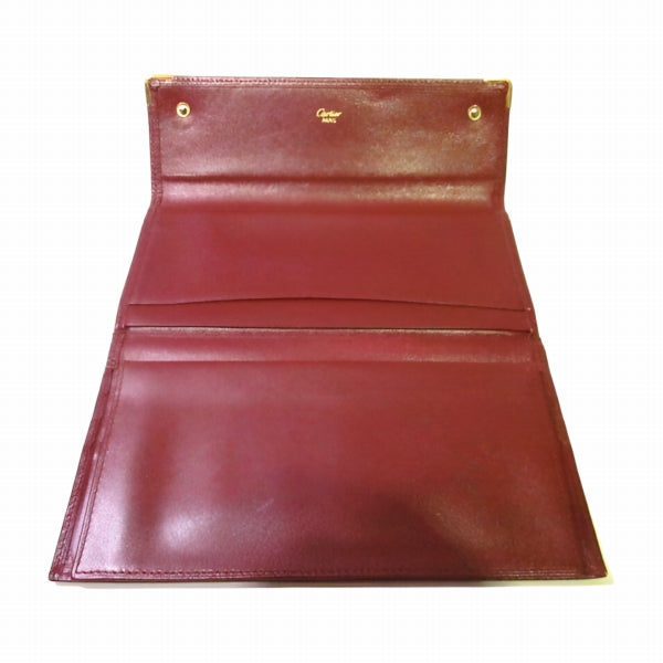 Cartier Must Line Leather Trifold Wallet in Fair Condition