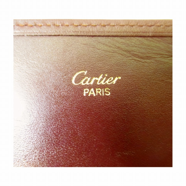 Cartier Must Line Leather Trifold Wallet in Fair Condition