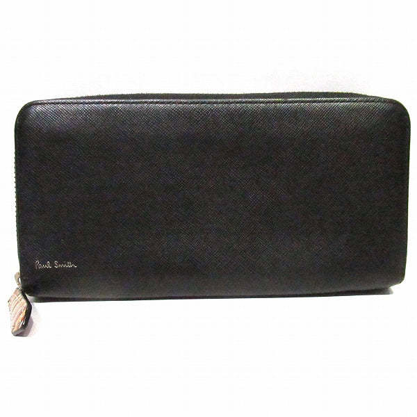 Paul Smith Leather Round Zipper Long Wallet in Good Condition