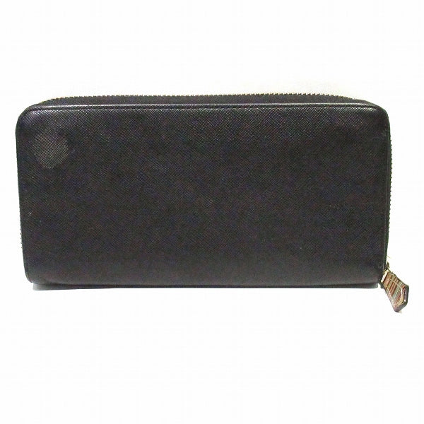 Paul Smith Leather Round Zipper Long Wallet in Good Condition