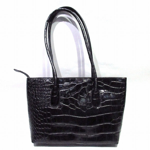 Furla Croc-Embossed Leather Tote Handbag in Good Condition