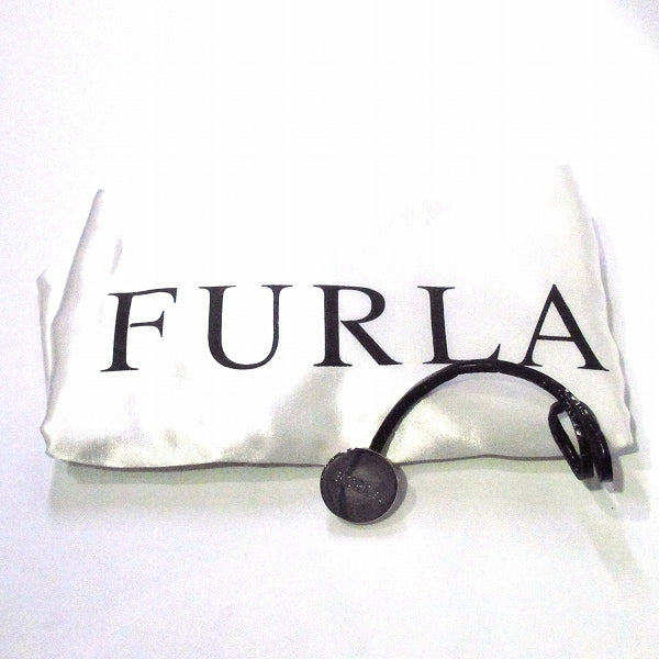 Furla Croc-Embossed Leather Tote Handbag in Good Condition