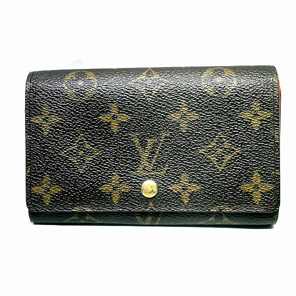 Louis Vuitton Monogram Portomone Bie Tresor Wallet M61730 in Fair Condition