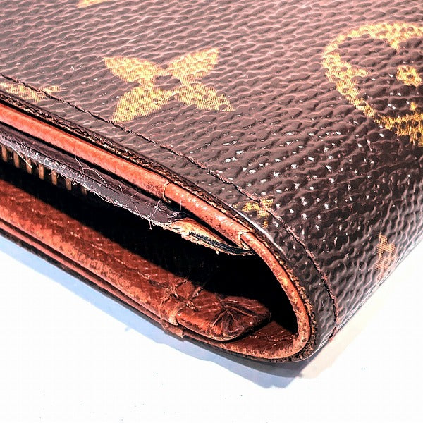 Louis Vuitton Monogram Portomone Bie Tresor Wallet M61730 in Fair Condition