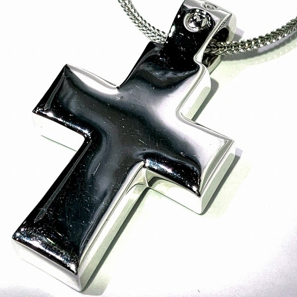 Swarovski Metal Crystal Cross Pendant Necklace in Good Condition