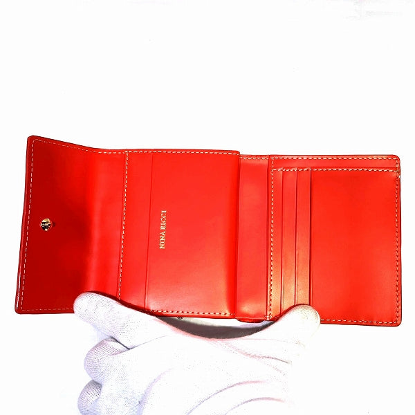 Nina Ricci Nouveau Series Bifold Wallet PVC×Leather in Great Condition