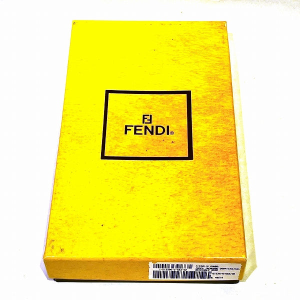 Fendi Zucca Pattern Canvas Leather Bifold Wallet in Good Condition