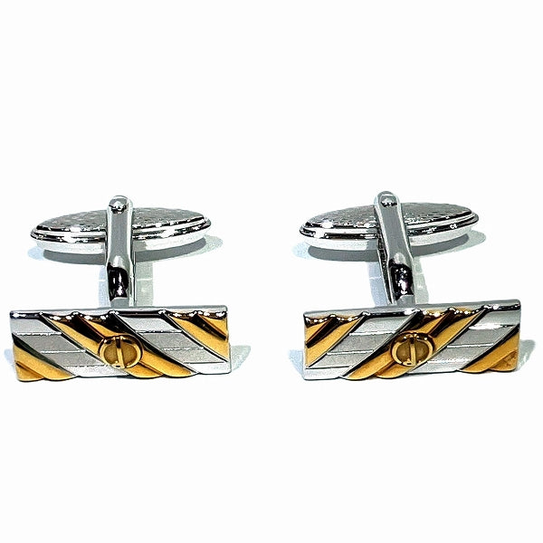 Dunhill Silver Gold Metal Cufflinks