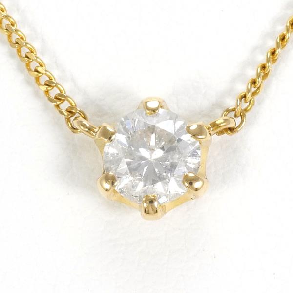 K18 Yellow Gold Diamond Necklace 0.41ct in Excellent Condition