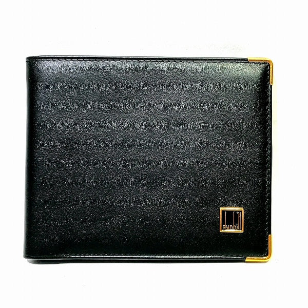 Dunhill Black Leather Bifold Wallet in Good Condition