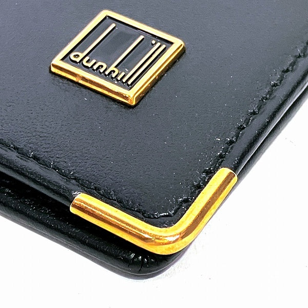 Dunhill Black Leather Bifold Wallet in Good Condition