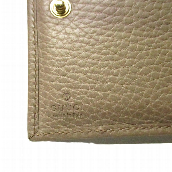 Gucci GG Marmont Beige Leather Trifold Wallet 546584 in Good Condition