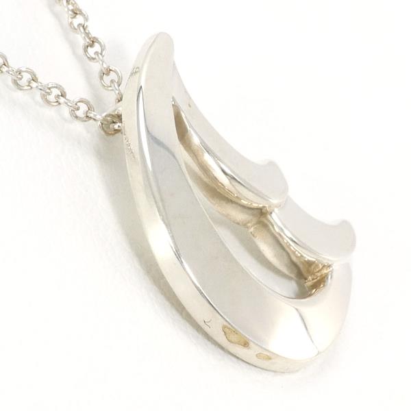 Tiffany & Co Crescent Moon Silver Necklace in Pristine Condition