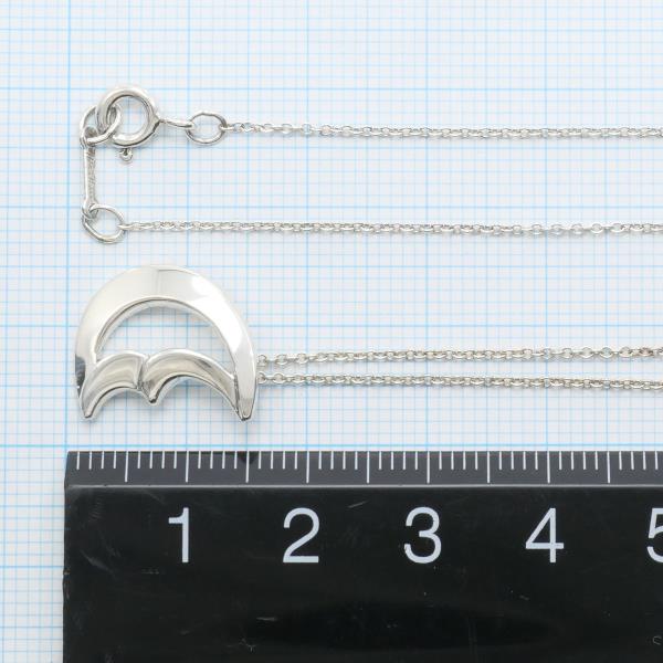 Tiffany & Co Crescent Moon Silver Necklace in Pristine Condition