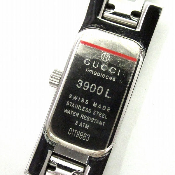 Gucci 3900L Square Gray Dial Quartz Watch for Women in Good Condition