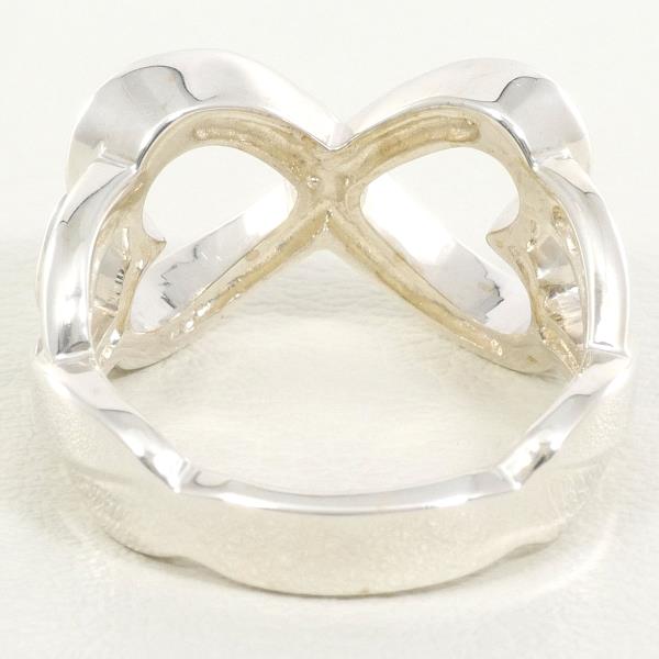 Tiffany & Co Double Loving Heart Silver Ring Size 8 in Excellent Condition