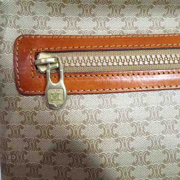 Celine Macadam Pattern PVC Leather Clutch Bag in Good Condition