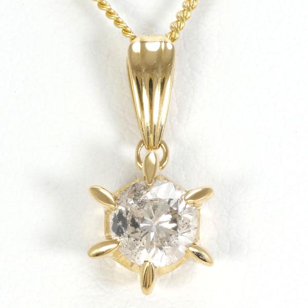 K18 Yellow Gold Diamond Necklace 0.51ct in Excellent Condition