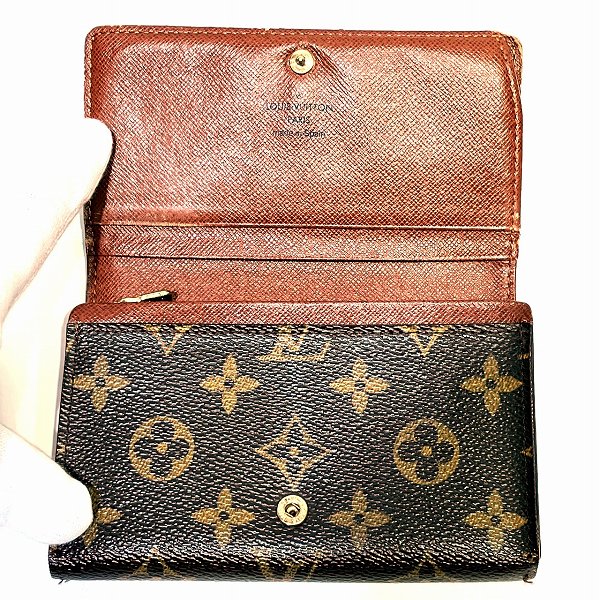 Louis Vuitton Monogram Portomone Bie Tresor Wallet M61730 in Good Condition