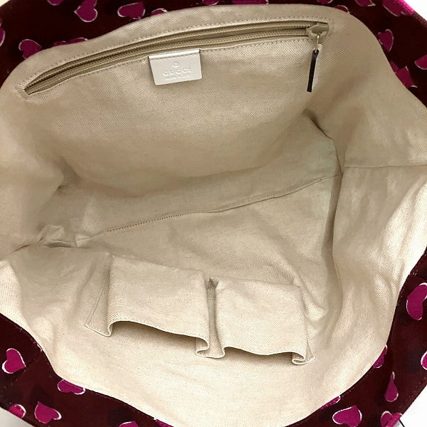 Gucci Heartbeat Canvas Leather Tote Bag