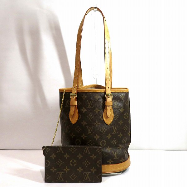 Louis Vuitton Monogram Petit Bucket PM Tote Bag M42238 in Good Condition