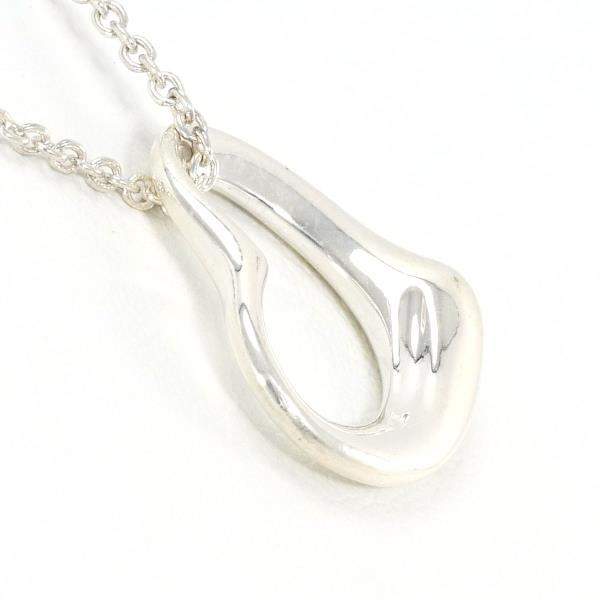 Tiffany & Co Open Heart Silver Necklace in Pristine Condition